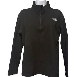 The North Face Women’s  Black 1/4 Zip Mock Neck Fleece Pullover Shirt Jacket L